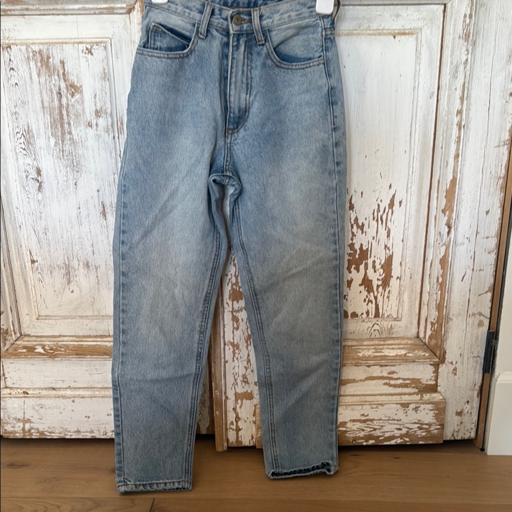 Brandy Melville Blue Straight Jeans Timeless Style